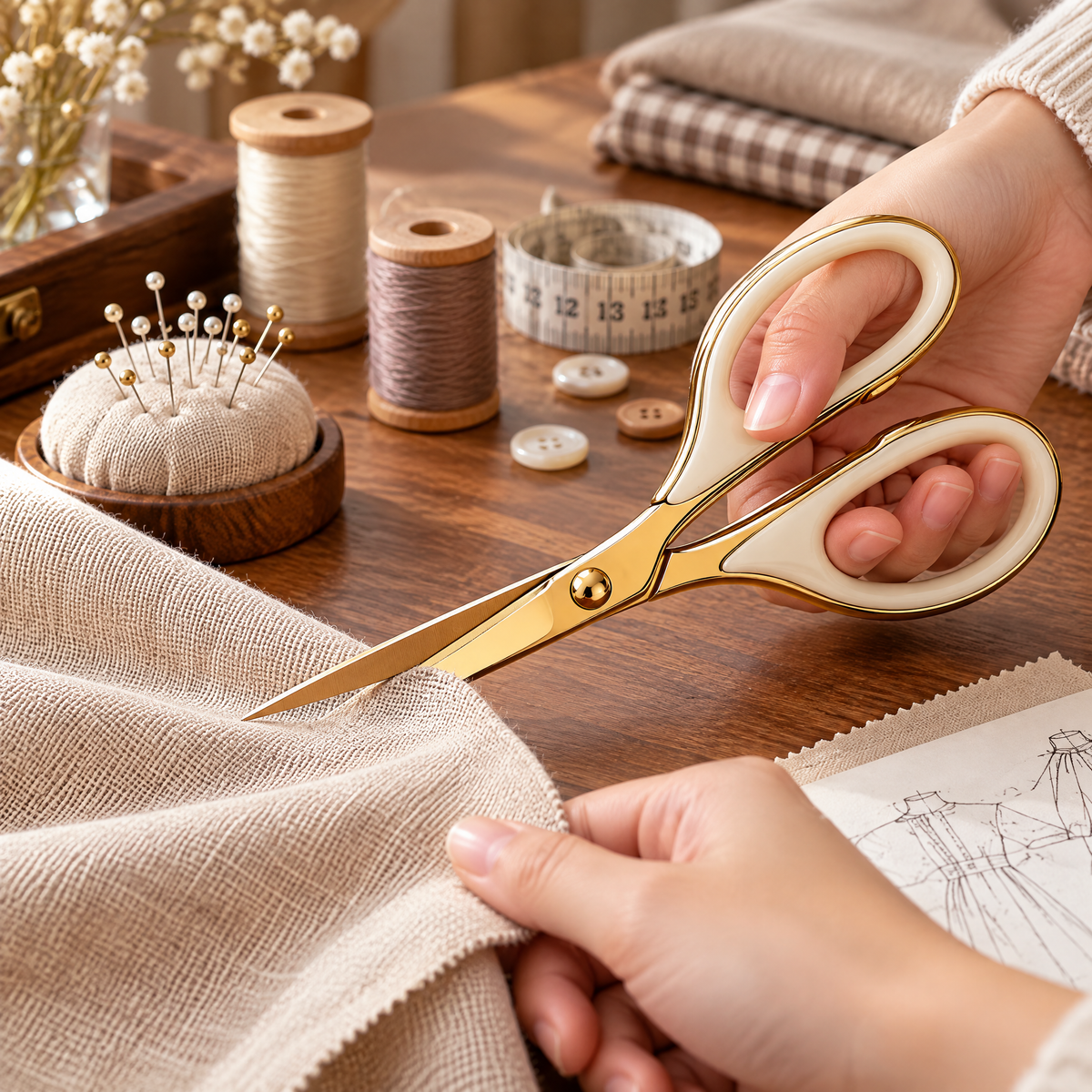 Precision Sewing Scissors - lifestyle scene