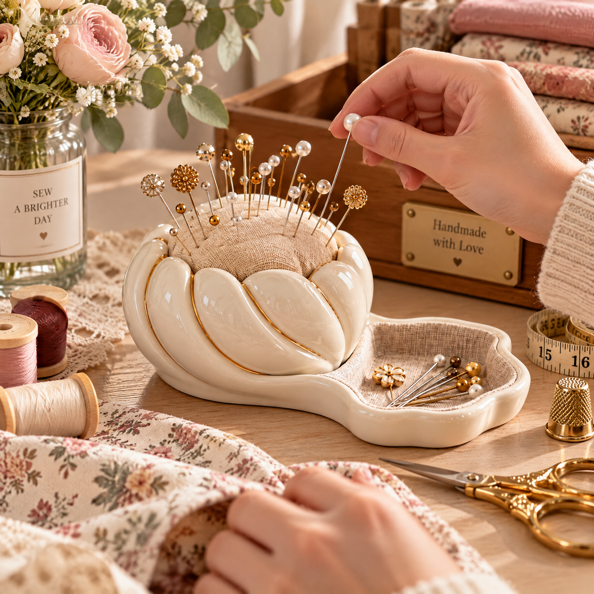 Pin Cushion & Needle Organizer - lifestyle scene
