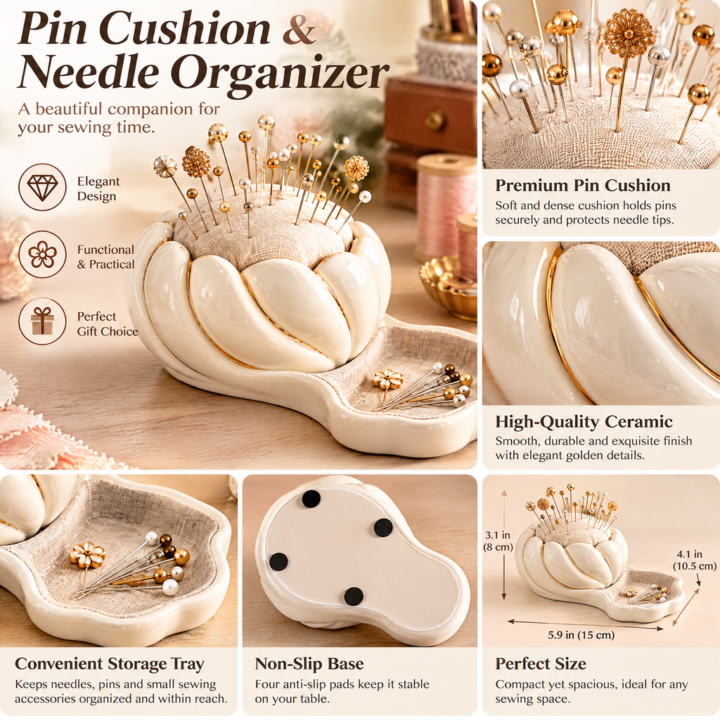 Pin Cushion & Needle Organizer - product details