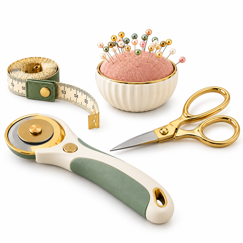 Textile Tool Set - white background